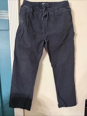 Black Drawstring Casual Pants